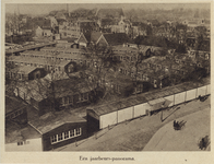 300849 Overzicht over het Jaarbeursterrein op het Vredenburg te Utrecht, tijdens de vierde Jaarbeurs.